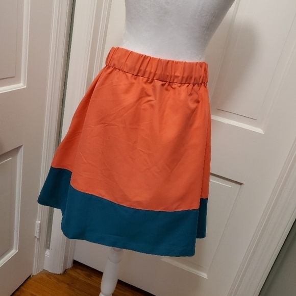 Meg Campbell Golf wear Orange & Teal Women's Skirt Size Medium - Picture 3 of 9